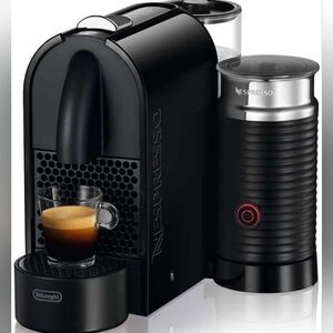 Nespresso Black Espresso Maker with Frother